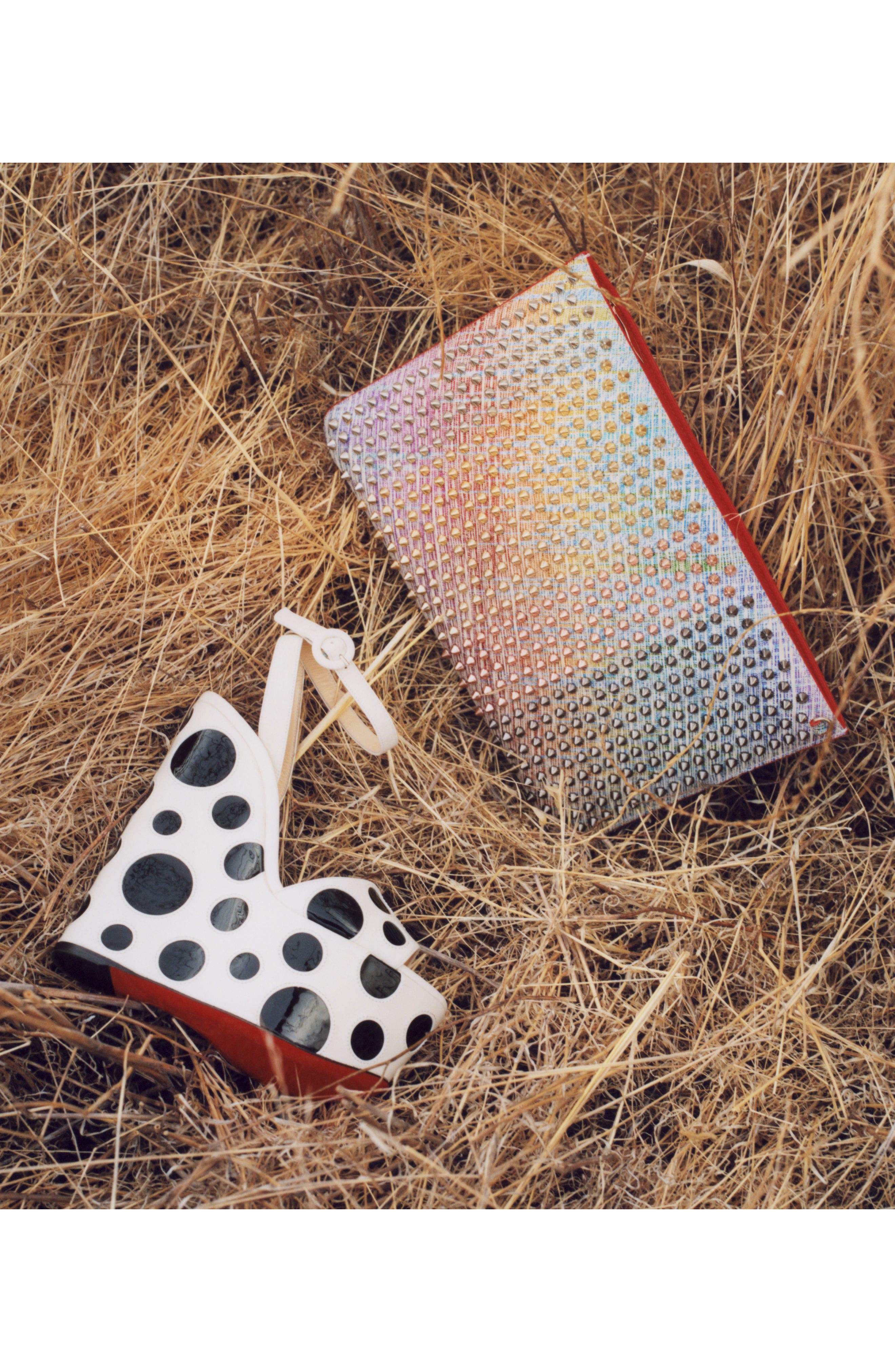 Christian Louboutin Bibariellita Bubble Up Wedge Sandal, Alternate, color, 