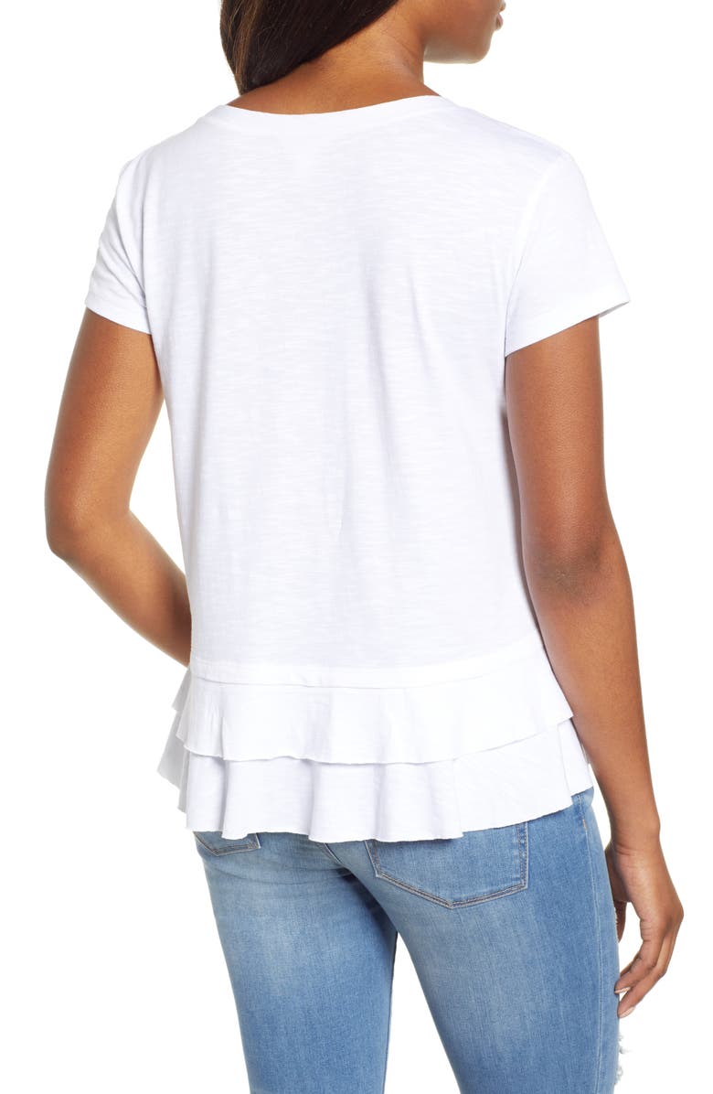 Caslon<sup>®</sup> Tiered Short Sleeve Tee, Alternate, color, 