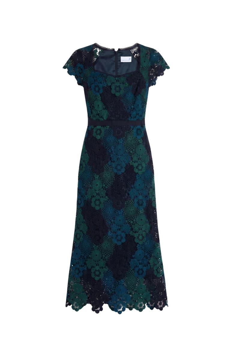 Waverly Ombre Lace Midi Dress, Main, color, Navy