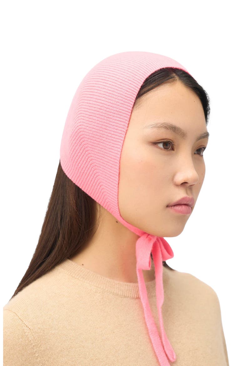 Cashmere Bonnet For Woman, Alternate, color, shell pink