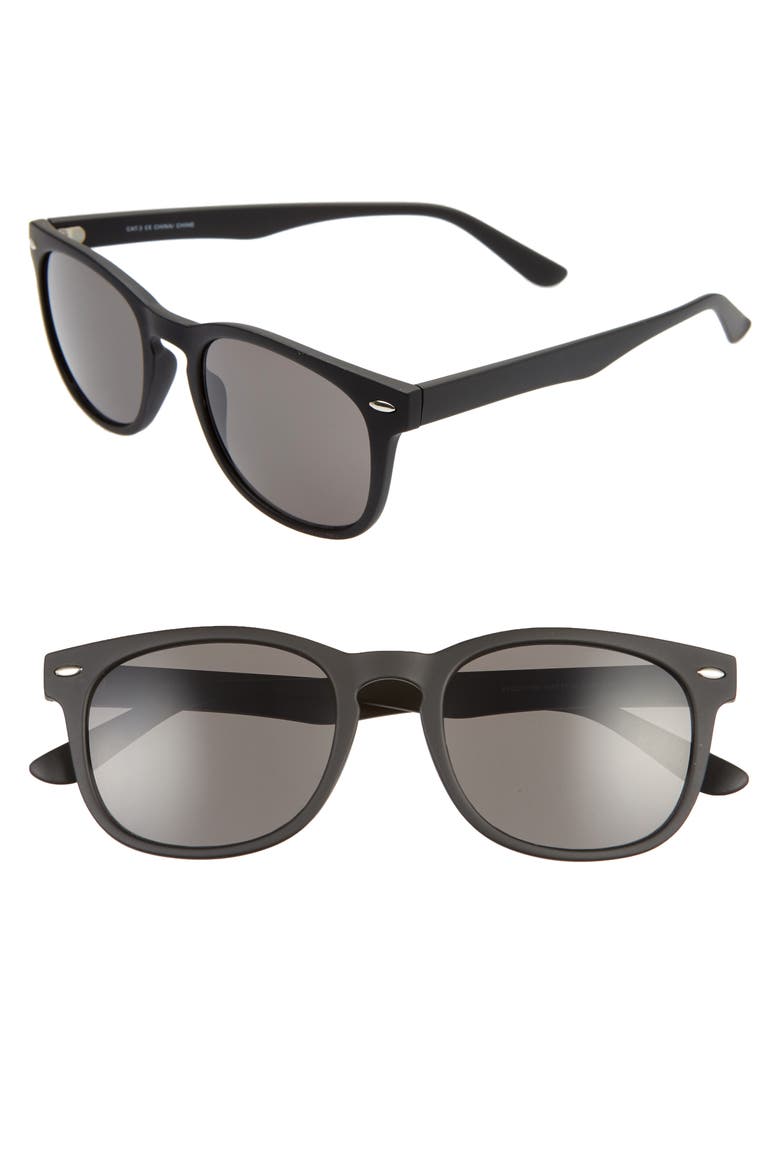 Austin 54mm Sunglasses, Main, color, MATTE BLACK/ GREY