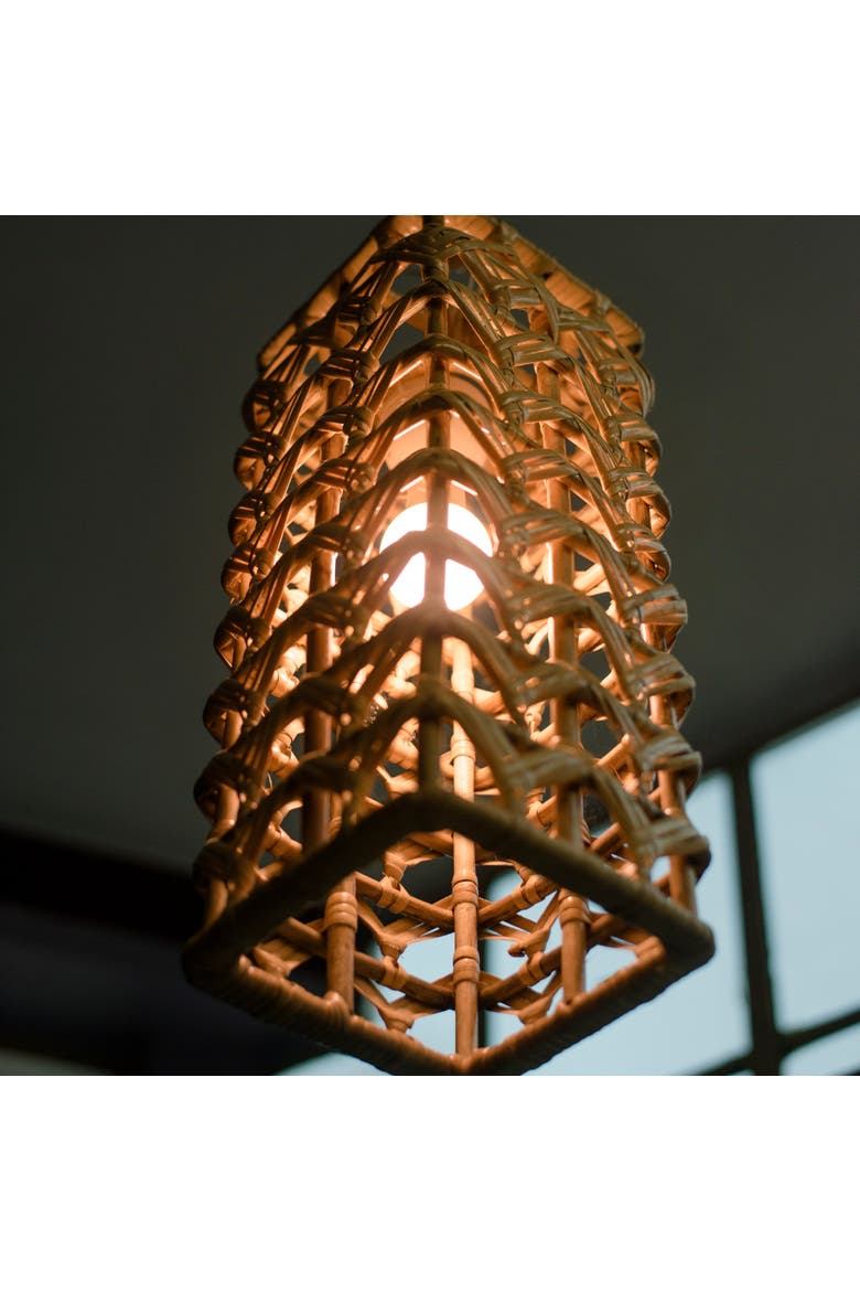 Rectangular Jaali Lamp Shade, Alternate, color, Natural