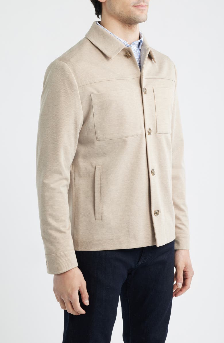 Johnston & Murphy XC Flex Pinnacle Shirt Jacket, Alternate, color, Tan Twill
