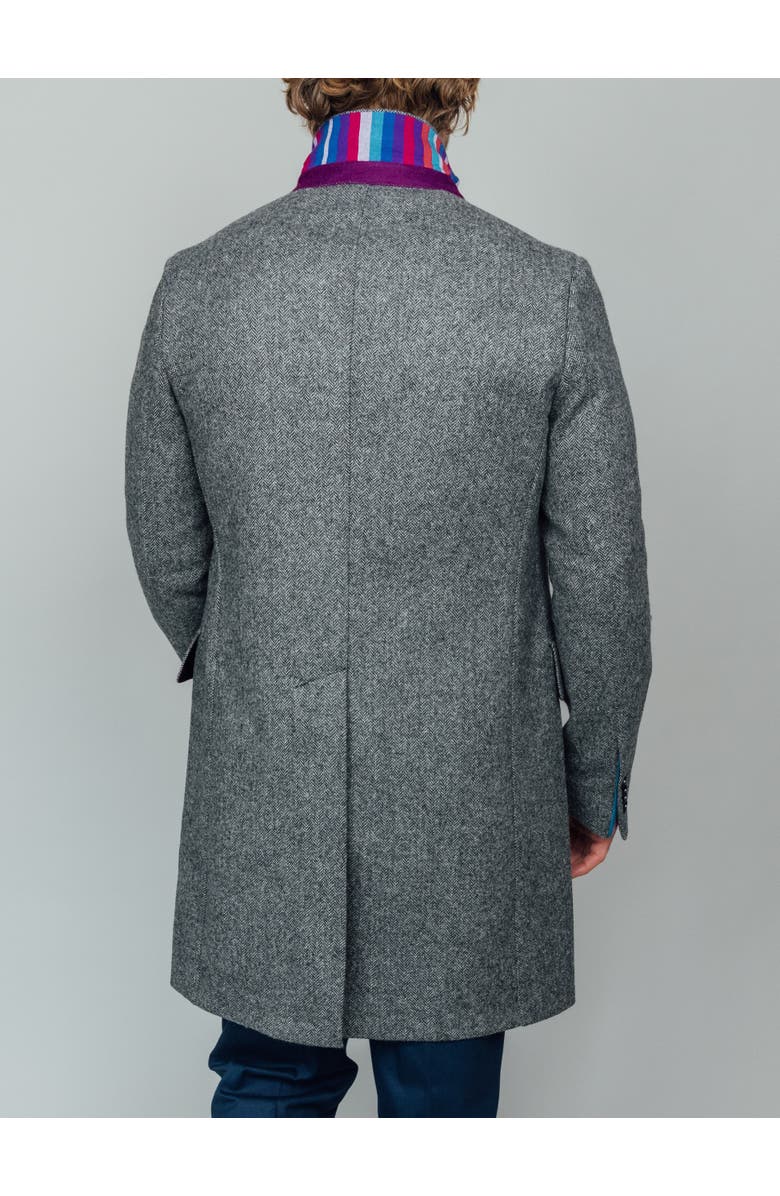 Koy Clothing Long Sleeve Wool Collared Coat, Alternate, color, Grey