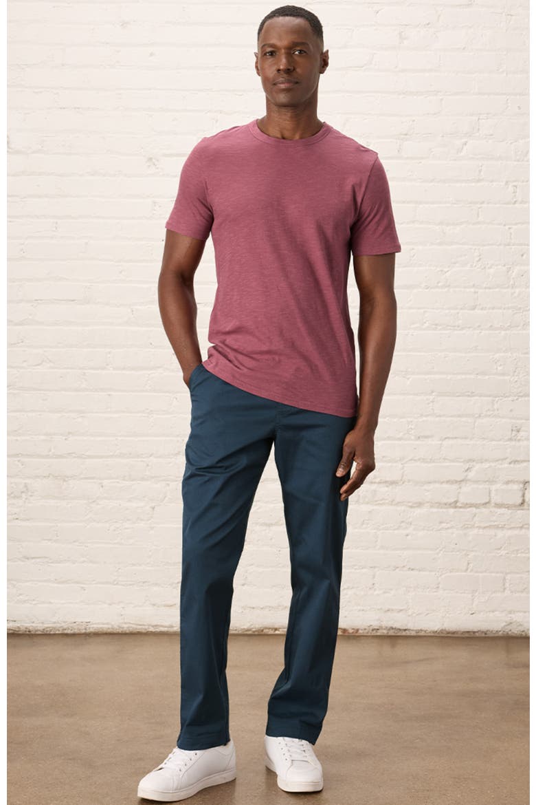 Organic Cotton Featherweight Slub Crew Tee, Alternate, color, Mauve