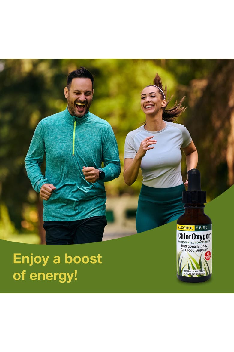 ChlorOxygen Chlorophyll Concentrate - Highly-Concentrated Energy Support - Aids Healthy Blood Circulation - Natural Vitality Support - Alcohol-Free - 1 fl oz, Alternate, color, No Color