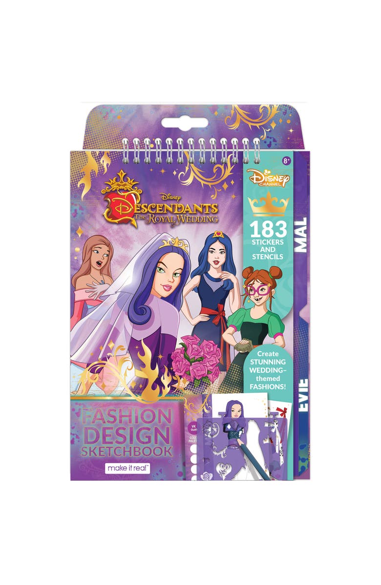 Disney Descendants Royal Wedding Fashion Design Sketchbook, Main, color, Multicolored