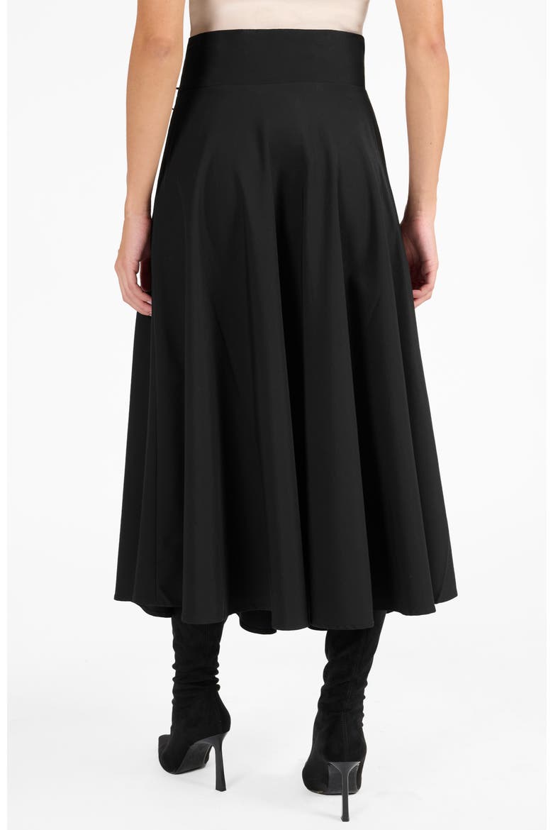 Aster Full Midi Skirt, Alternate, color, BLACK
