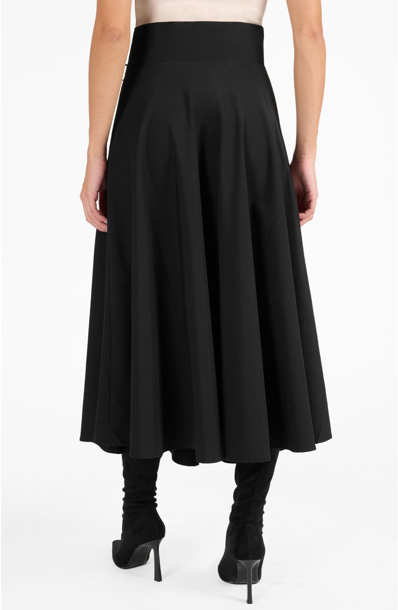 Santorelli Aster Full Midi Skirt, Alternate, color, Black