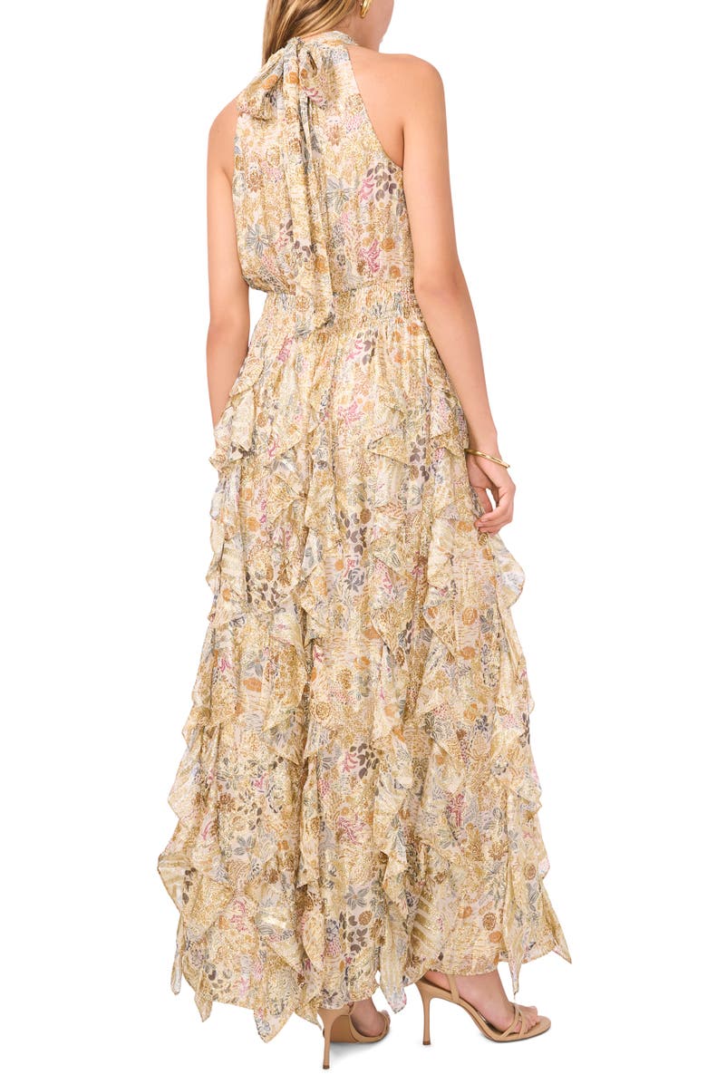 1.STATE Cascading Maxi Dress, Alternate, color, Cathay Spice