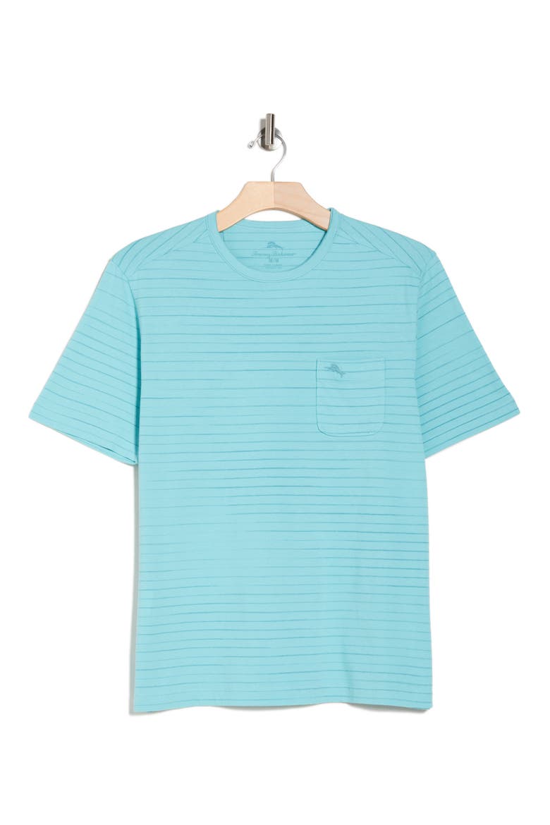 Palmetta Vista Cotton Pocket T-Shirt, Alternate, color, HUMMINGBIRD BLUE