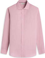 Bugatchi Axel Shaped Fit Linen Button-Up Shirt