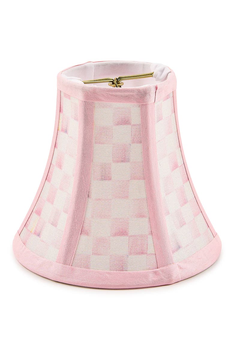 Rosy Check Chandelier Lampshade, Main, color, ROSY