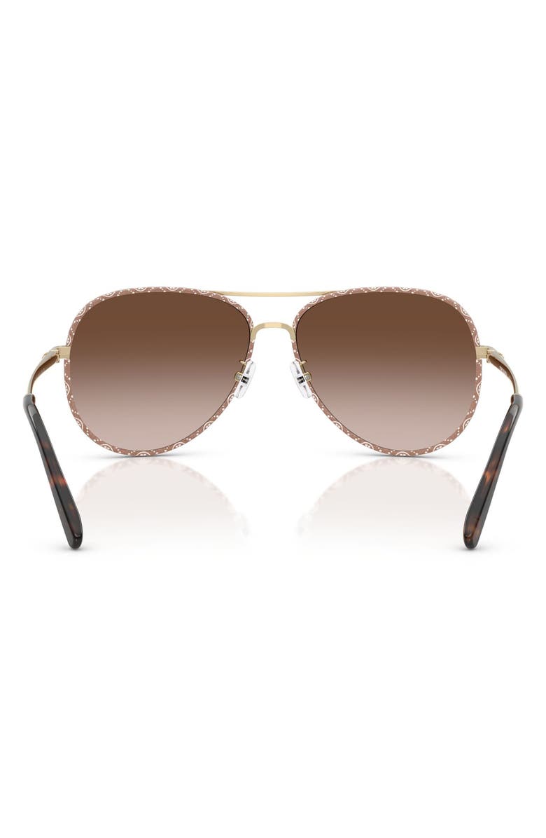 Tory Burch 58mm Pilot Sunglasses, Alternate, color, Brown Gradient