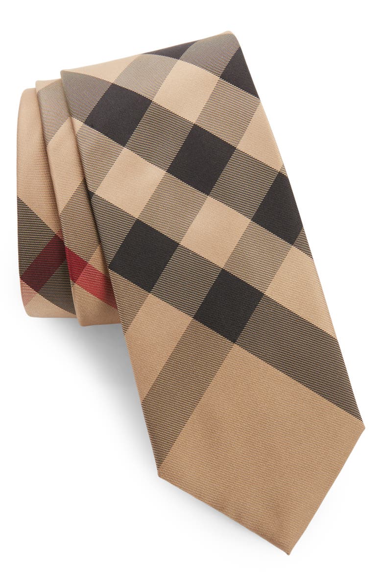 Burberry Manston Check Silk Tie, Main, color, 