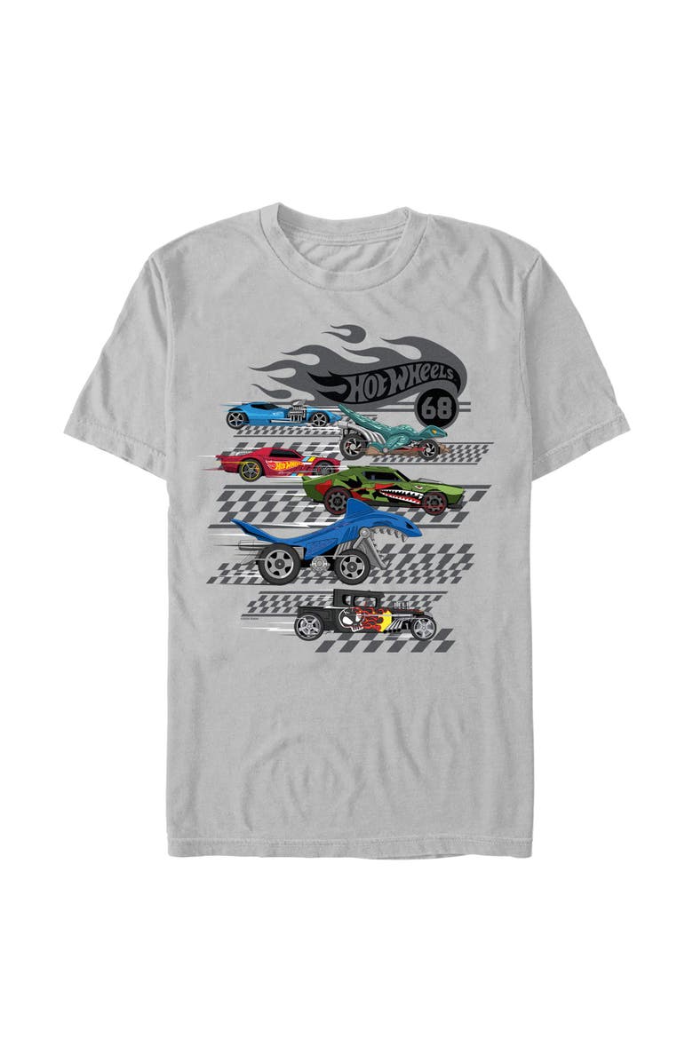 Hot Wheels Men's Hot Wheels Racing Lineup Graphic T-Shirt, Main, color, Ice Grey