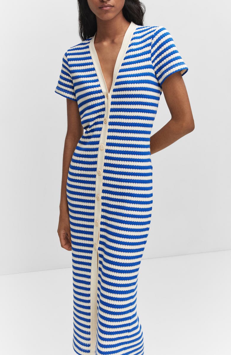 MANGO Stripe Jersey Sweater Dress, Alternate, color, 