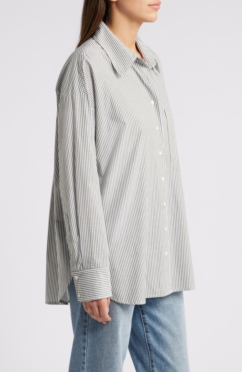 XÍRENA Sydney Stripe Cotton Button-Up Shirt, Alternate, color, 