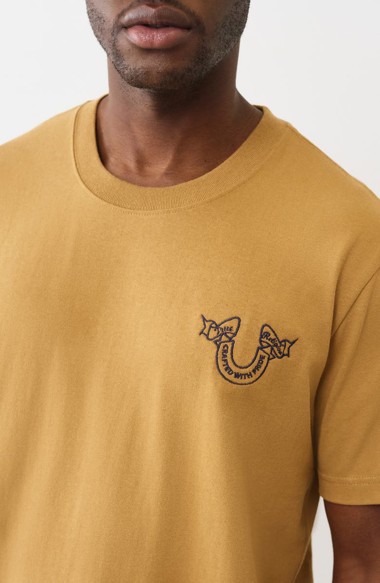 True Religion Heavy Ribbon Cotton T-Shirt, Alternate, color, Java