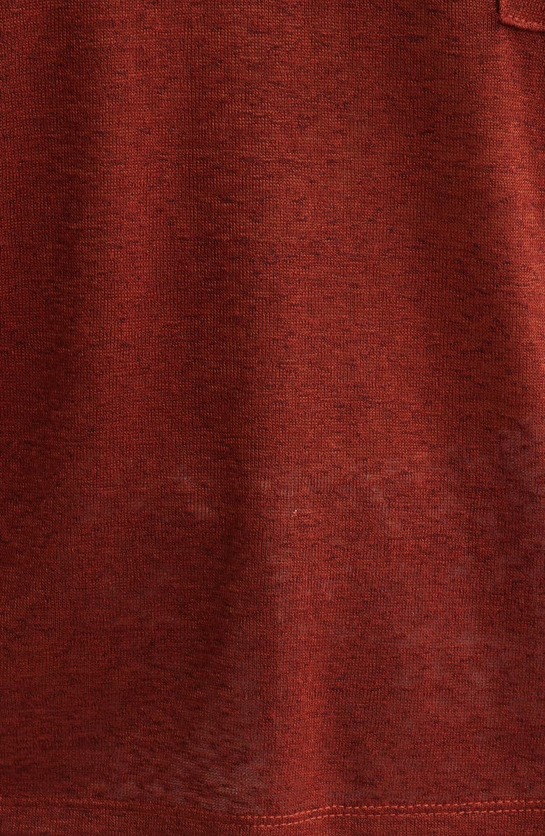 Bobeau Whipstitch Pocket T-Shirt, Alternate, color, Brandy Brown/ Natural