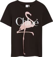Chloé Flamingo Organic Cotton Graphic T-Shirt