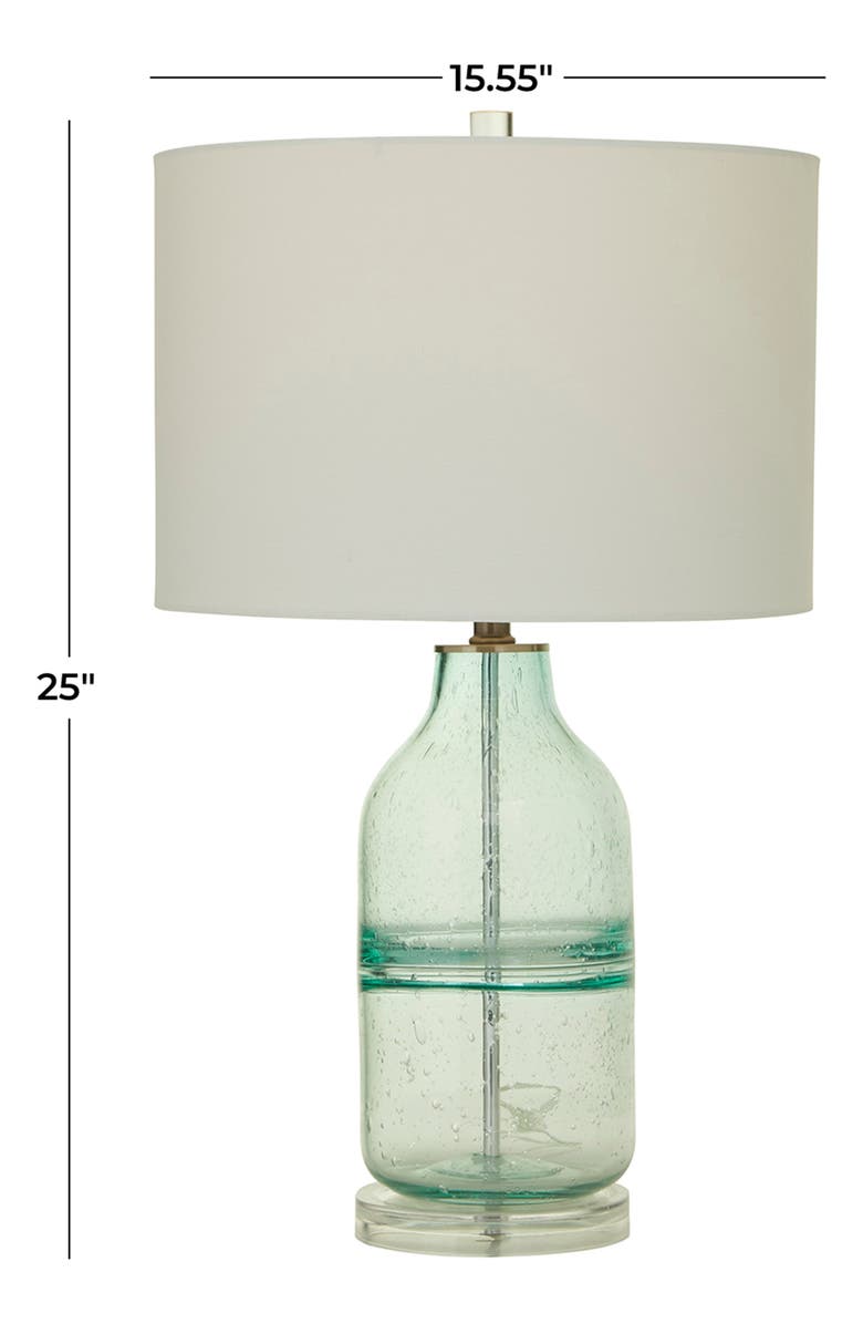 GINGER BIRCH STUDIO Teal Glass Modern Table Lamp, Alternate, color, 