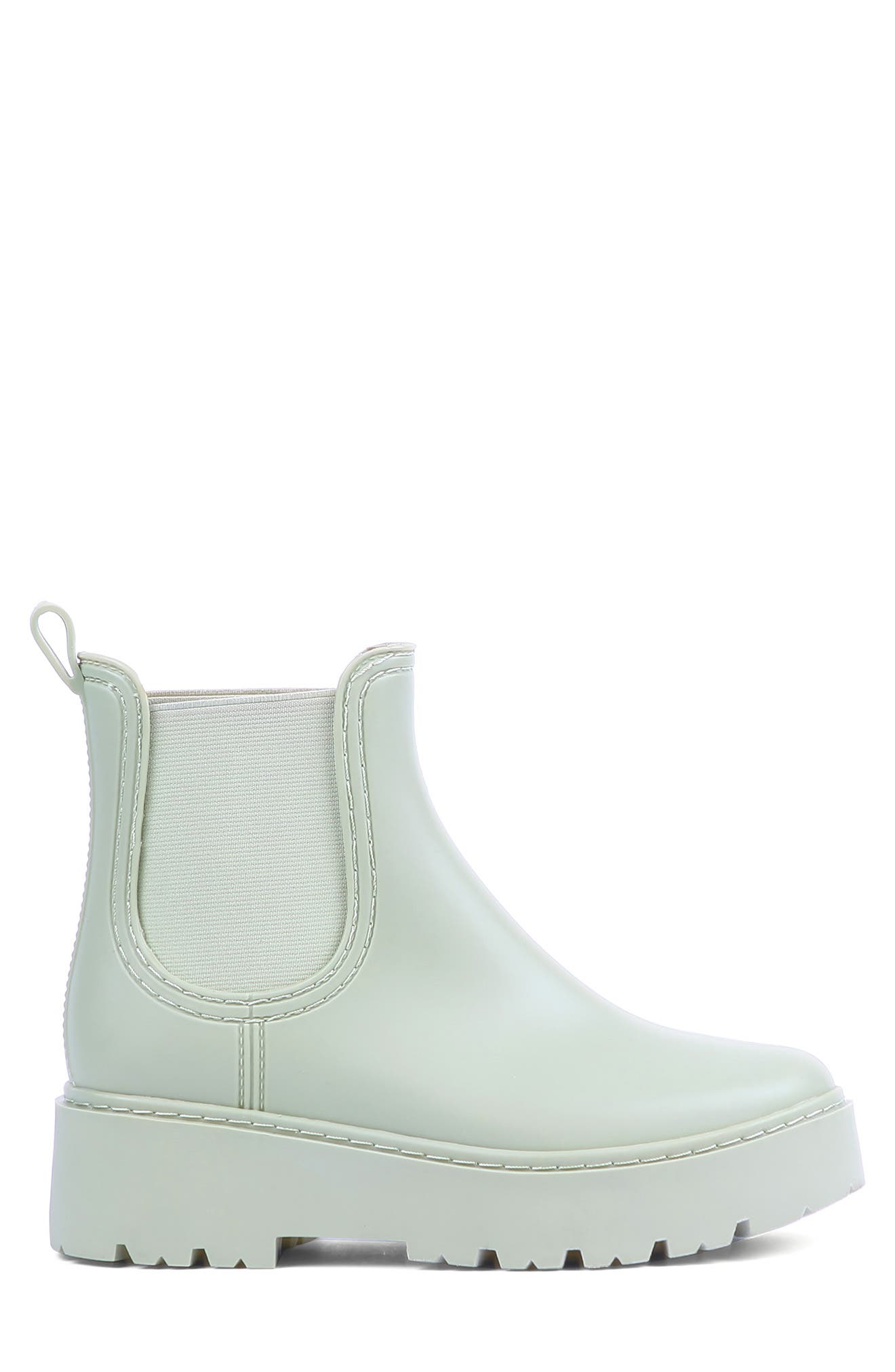 Thunder Chelsea Platform Lug Sole Rain Boot, Alternate, color, PISTACHIO MATTE