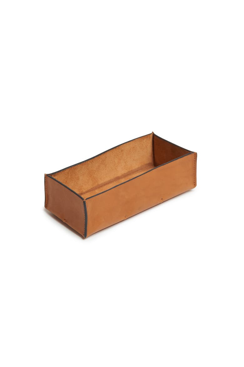 Litton Leather Desk Tray, Main, color, Tan