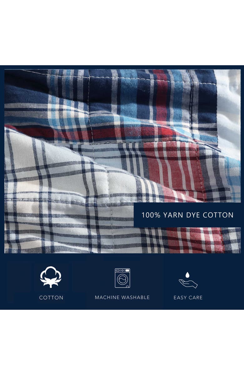 Nautica Swale Cotton Standard Sham, Alternate, color, Navy
