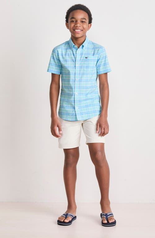 Vineyard Vines Kids' Plaid Short Sleeve Button-down Shirt