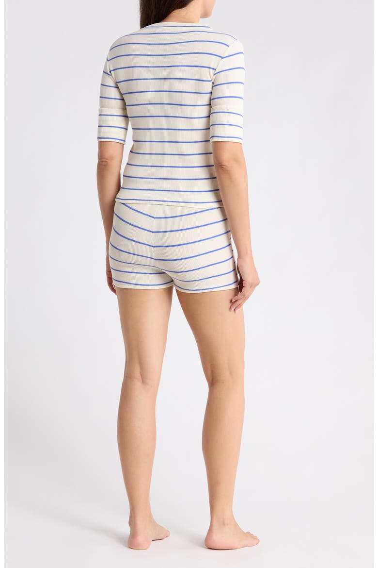 Stripe Henley Pajamas, Alternate, color, EGRET STRIPE