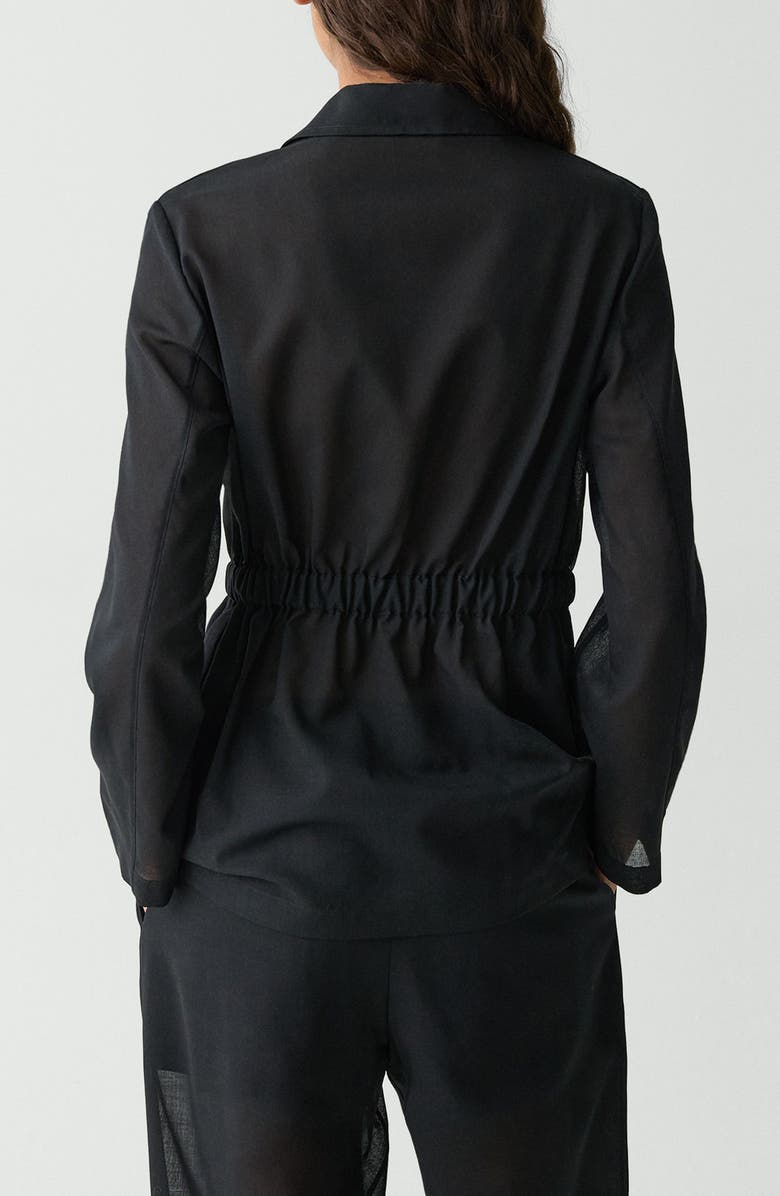 Theory Cinched Waist Wool Blend Jacket, Alternate, color, 