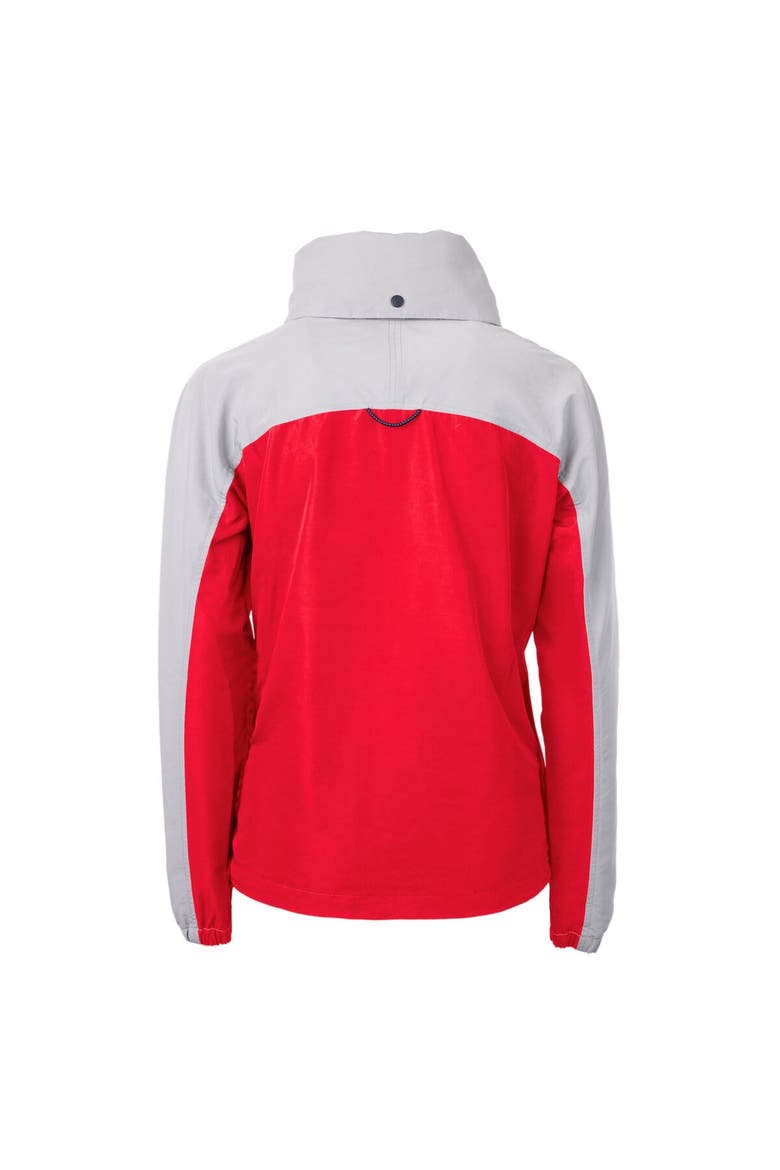 Women's Cutter & Buck Red/Gray Washington Nationals Charter Eco Recycled Anorak Jacket, Alternate, color, Red