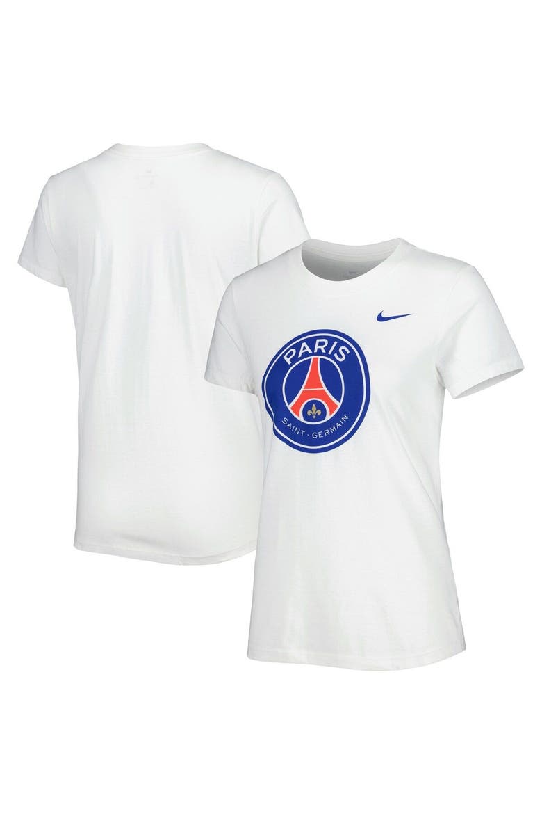 Women's Nike White Paris Saint-Germain Club Crest T-Shirt, Alternate, color, White