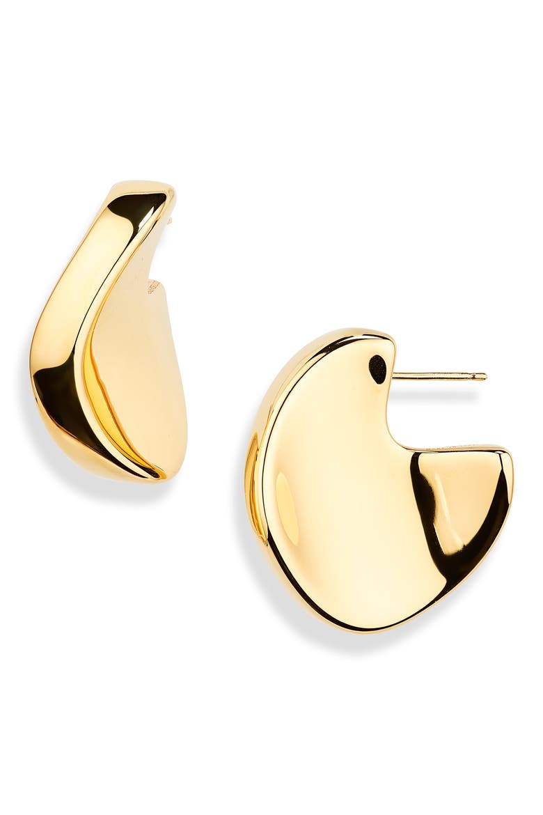 Medium Disc Earrings, Main, color, 8120 YELLOW GOLD