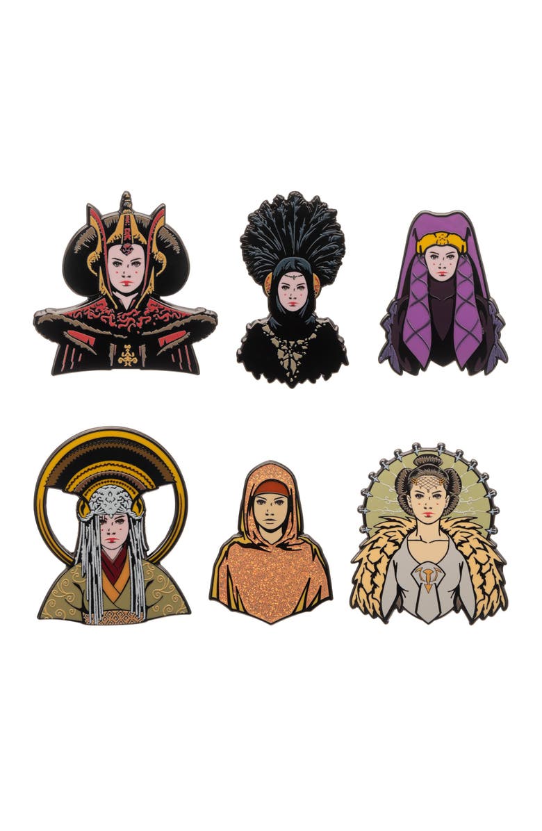 Toynk Star Wars The Phantom Menace Queen Amidala 6 Pin Set, Main, color, Multi-Color