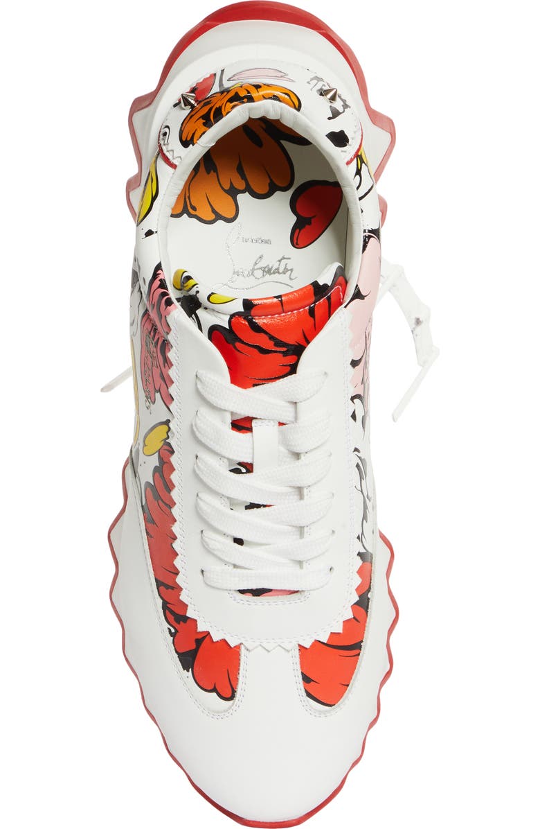 Christian Louboutin x Shun Sudo Loubishark Button Flower Sneaker, Alternate, color,