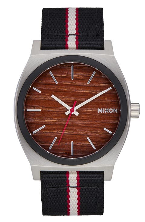 Time Teller Leather Strap Watch, 37mm