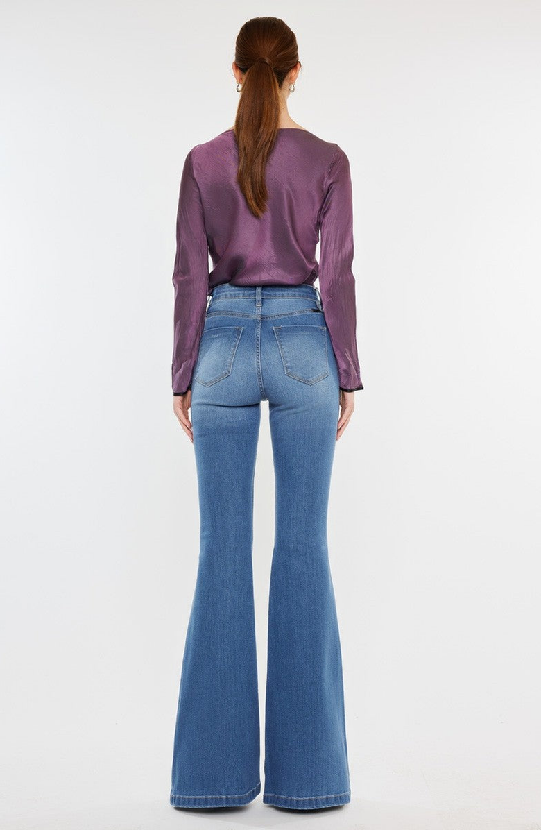 KanCan Roel High Rise Super Flare Jeans, Alternate, color, Medium Wash