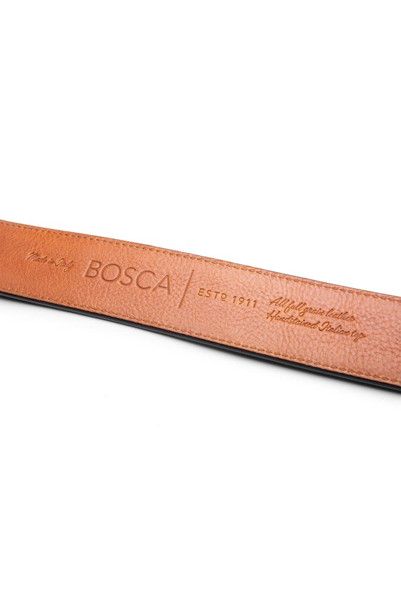 Bosca Roma Leather Belt, Alternate, color, Black
