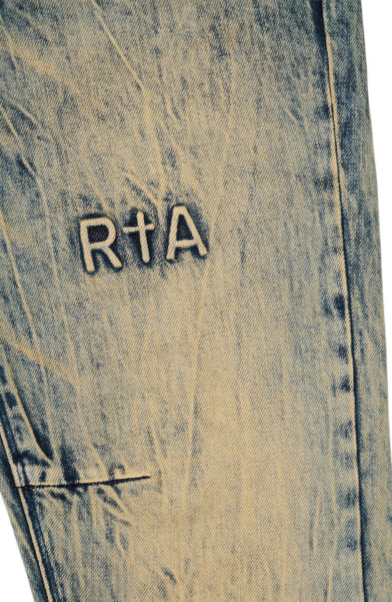 RtA Bryant Tinted Skinny Jeans, Alternate, color, Aqua Marble