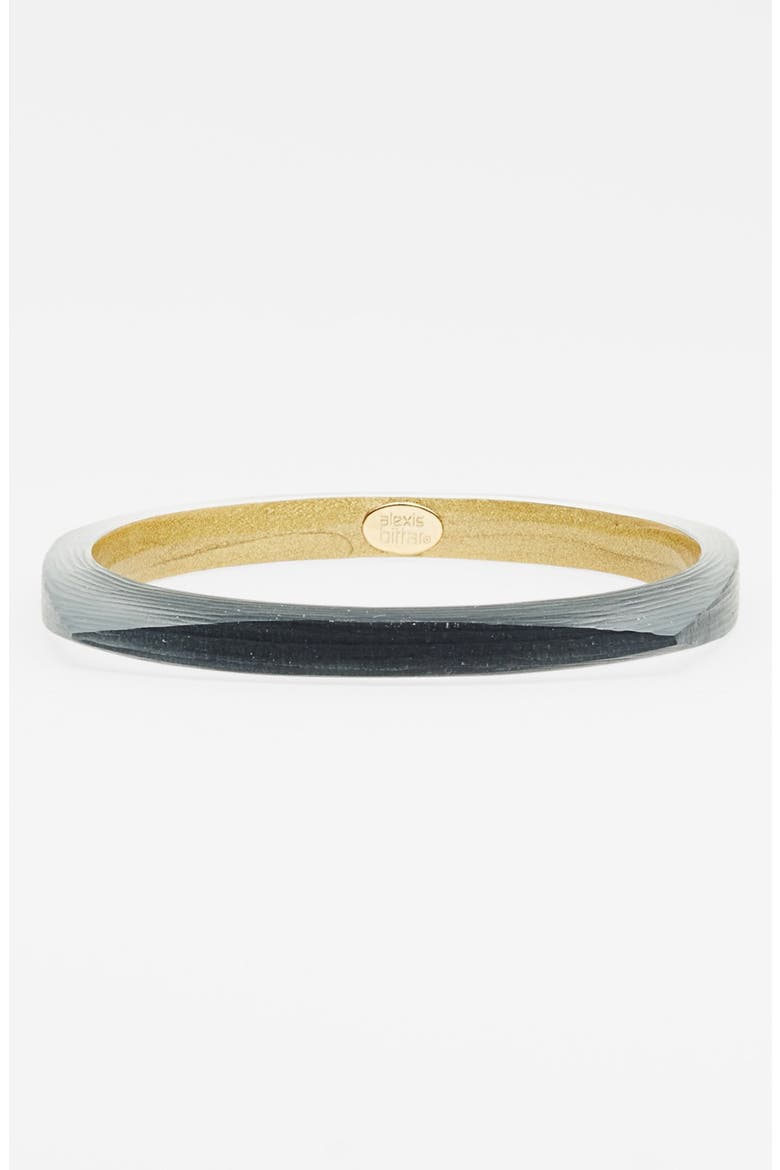 'Lucite®' Skinny Square Bangle, Main, color, BLACK