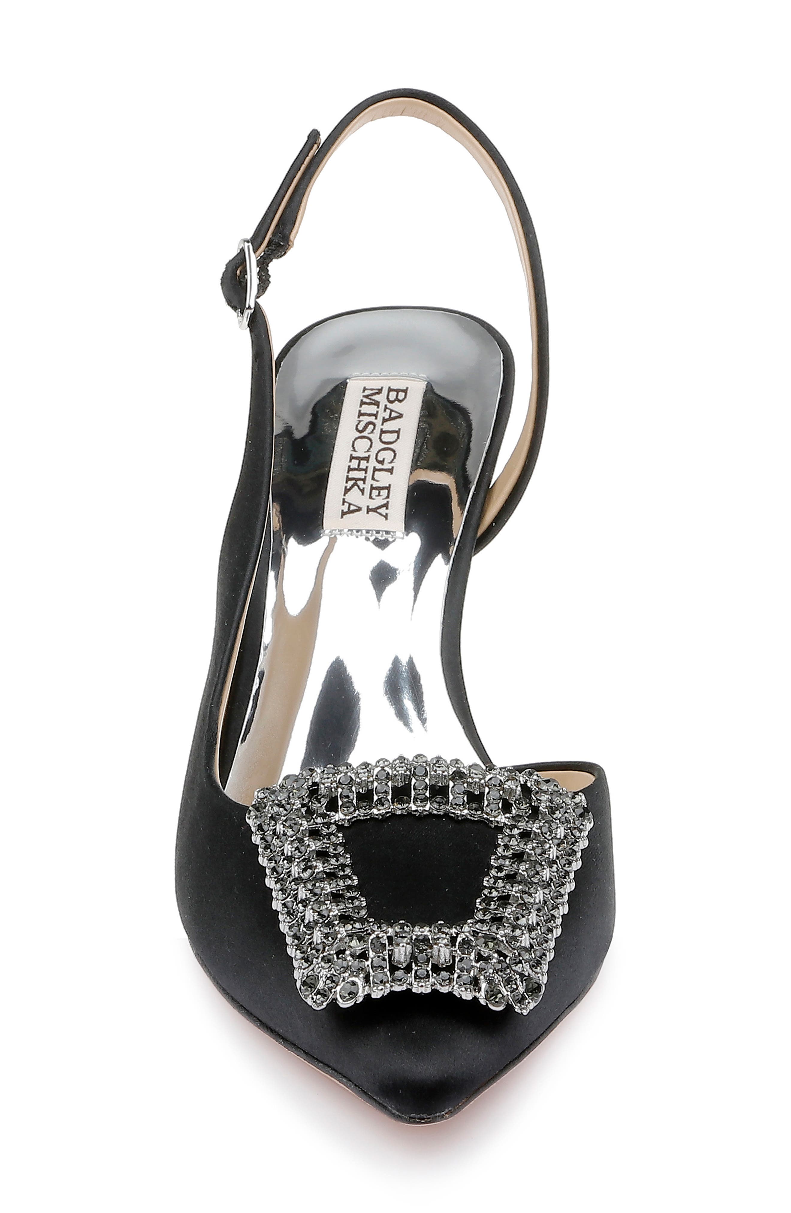 Badgley Mischka Collection Enida Slingback Half d'Orsay Pointed Toe Pump, Alternate, color, 