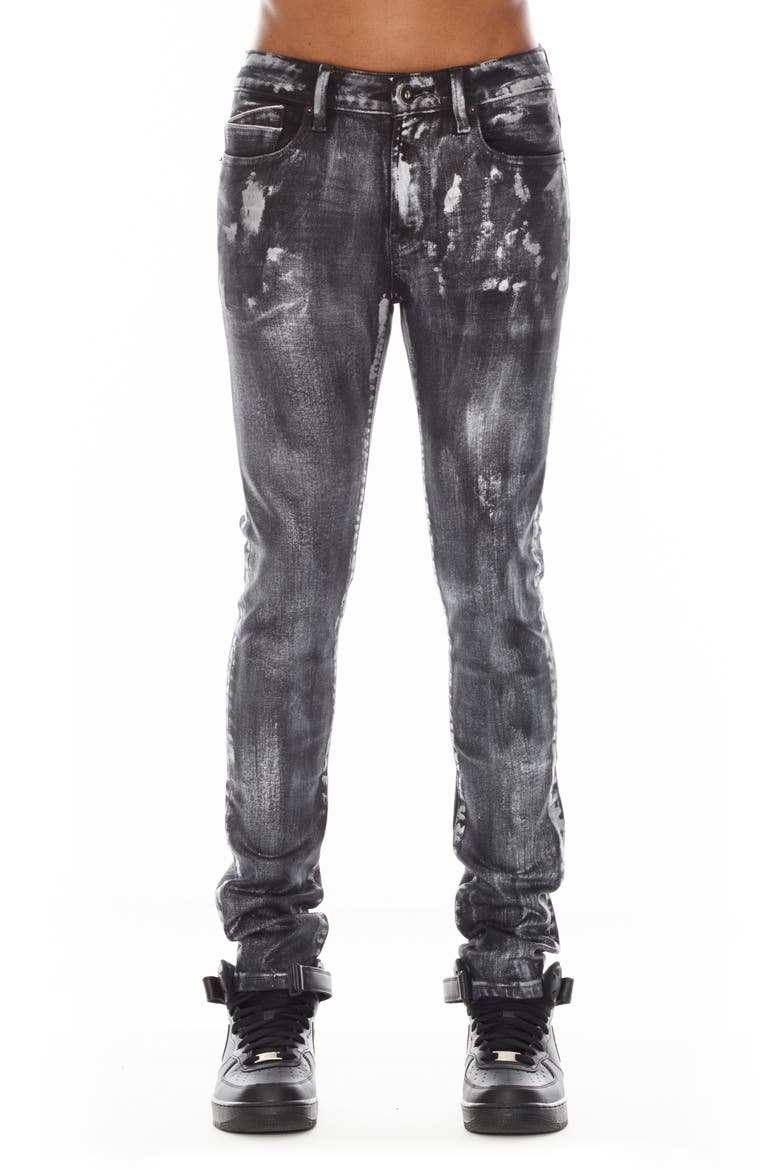 Punk Distressed Super Skinny Jeans, Main, color, PHANTOM