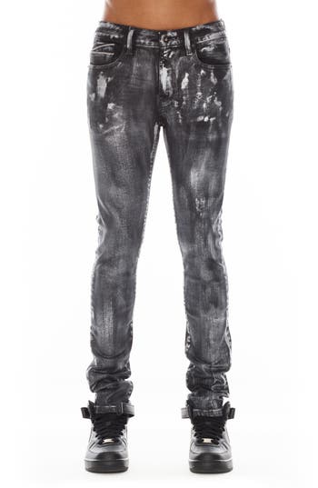 Cult Of Individuality Punk Distressed Super Skinny Jeans In Phantom