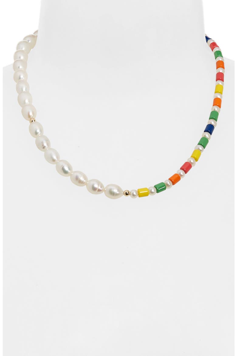 Sunny Freshwater Pearl & Bead Necklace (Nordstrom Exclusive), Alternate, color, MULTI