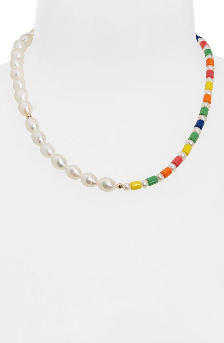 Éliou Sunny Freshwater Pearl & Bead Necklace, Alternate, color,