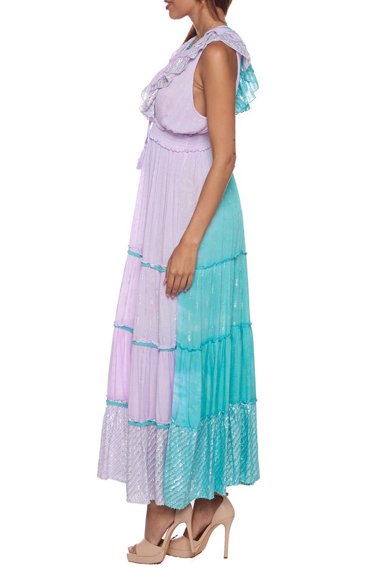 RANEES Colorblock Tiered Sundress, Alternate, color, Purple