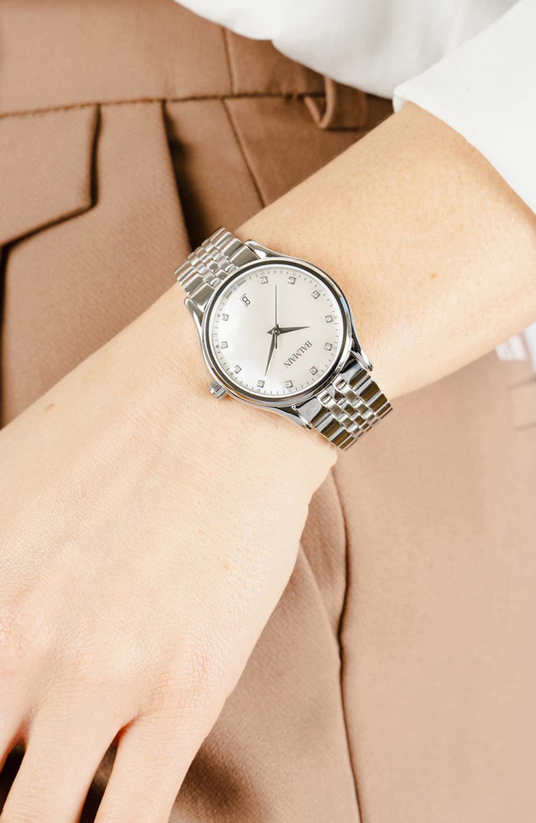 BALMAIN WATCHES Beleganza Diamond Bracelet Watch, 32mm, Alternate, color, Stainless Steel