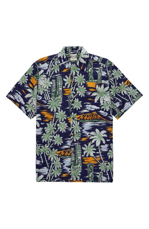 Tikisunset Vintage Camp Collar Shirt